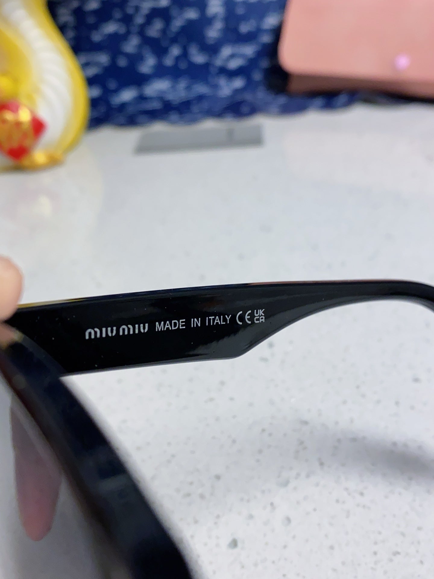 MIU MIU RUNWAY SUNGLASSES 567504 IN BLACK ACETATE SILVER LOGO BLACK LENSES