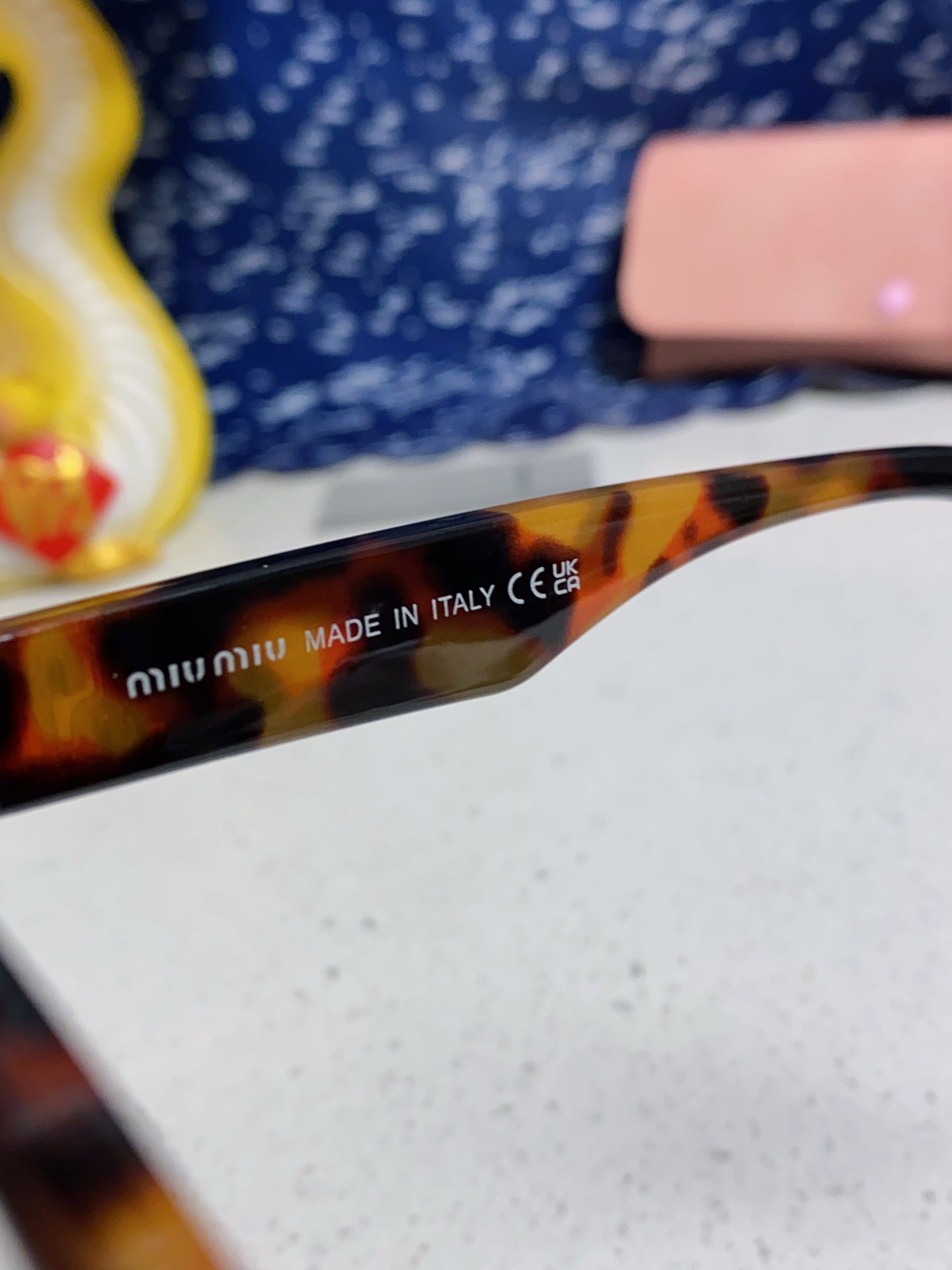 MIU MIU RUNWAY SUNGLASSES 567506 IN HAVANA ACETATE BRONZE LOGO