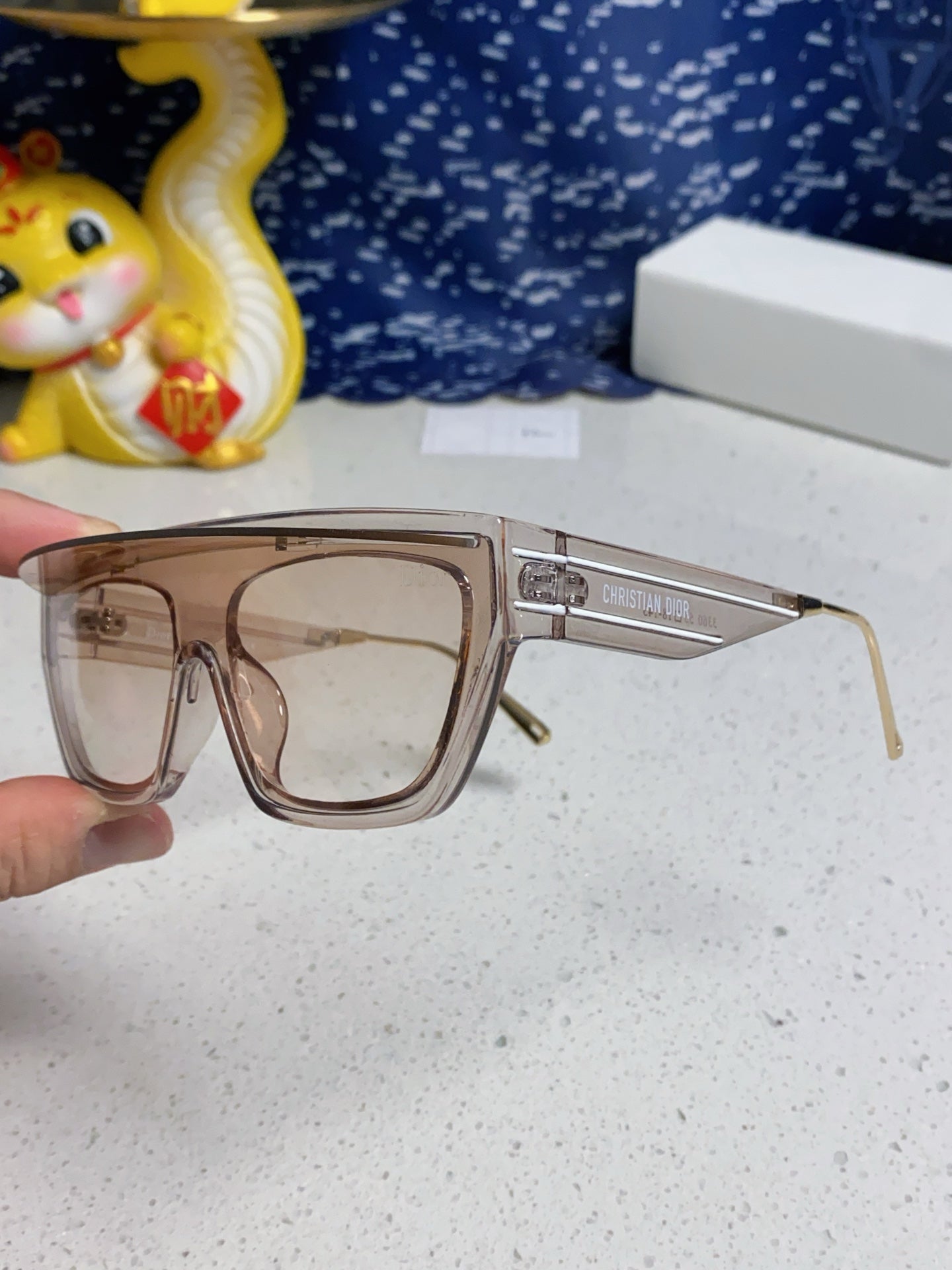 DIOR MONTAIGNE SUNGLASSES CLUB M7U IN BROWN CLEAR ACETATE