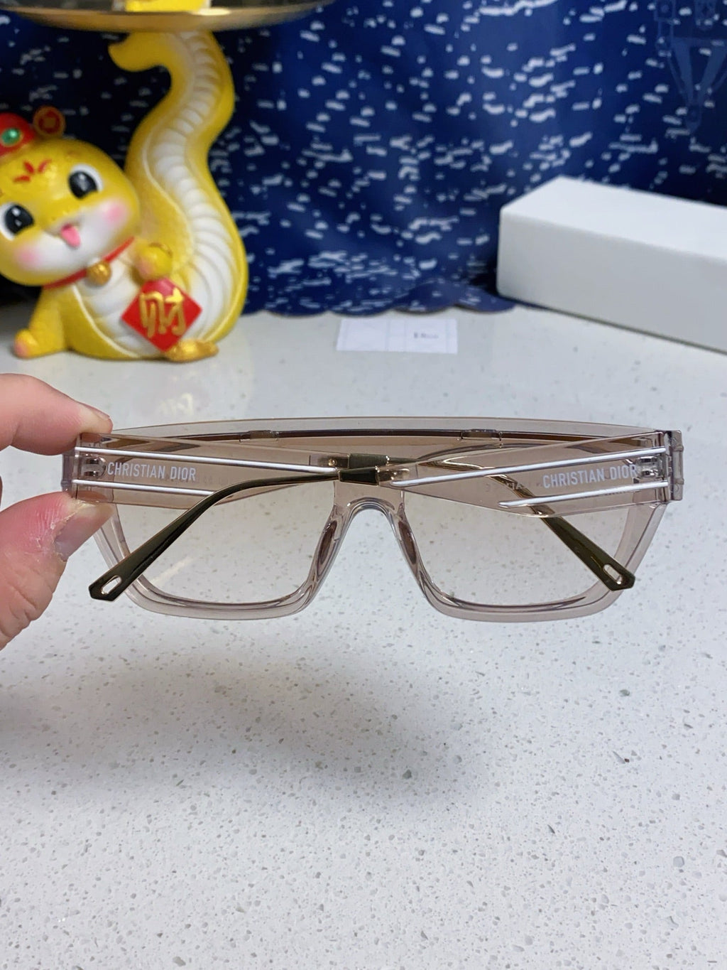 DIOR MONTAIGNE SUNGLASSES CLUB M7U IN BROWN CLEAR ACETATE
