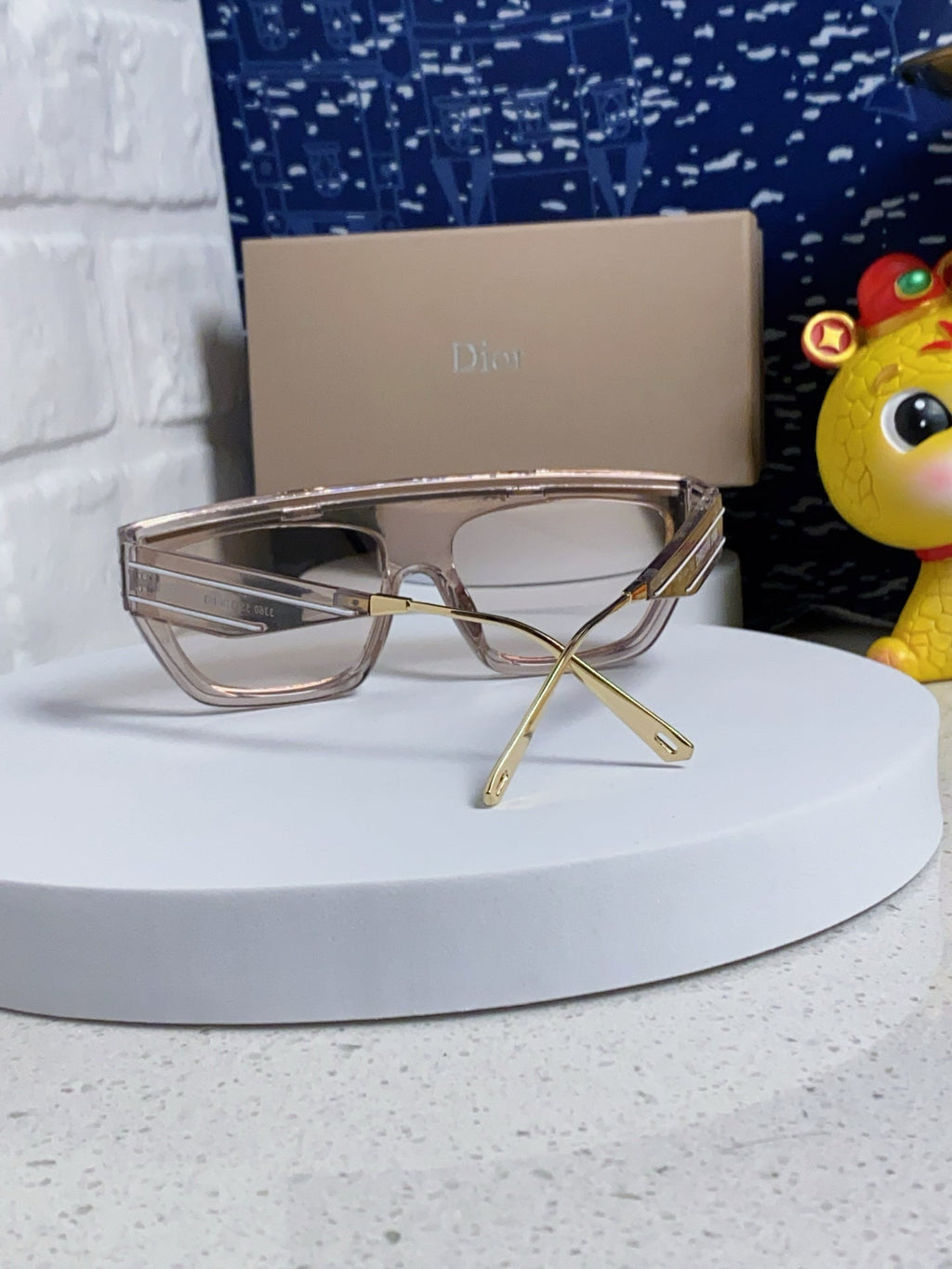 DIOR MONTAIGNE SUNGLASSES CLUB M7U IN BROWN CLEAR ACETATE