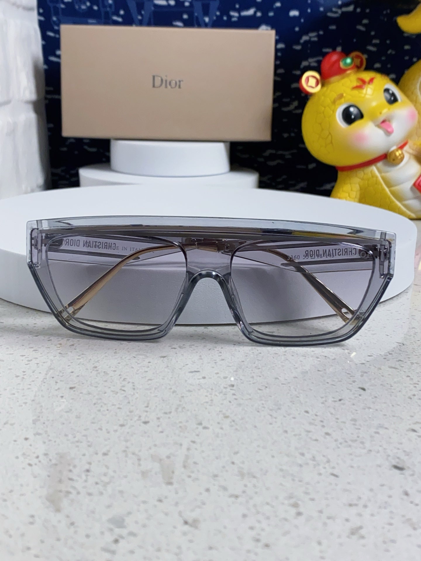 DIOR MONTAIGNE SUNGLASSES CLUB M7U IN GREY CLEAR ACETATE