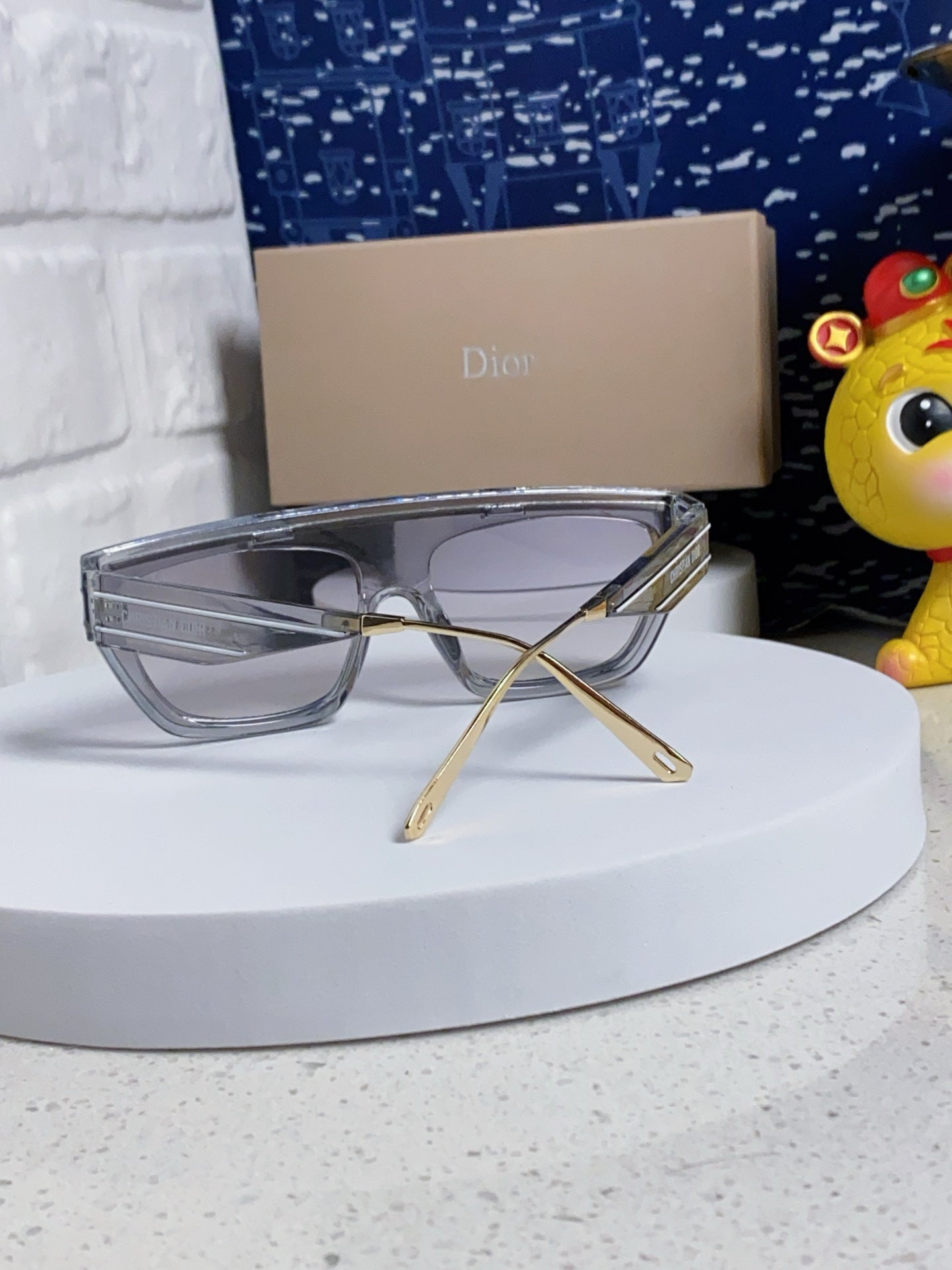 DIOR MONTAIGNE SUNGLASSES CLUB M7U IN GREY CLEAR ACETATE