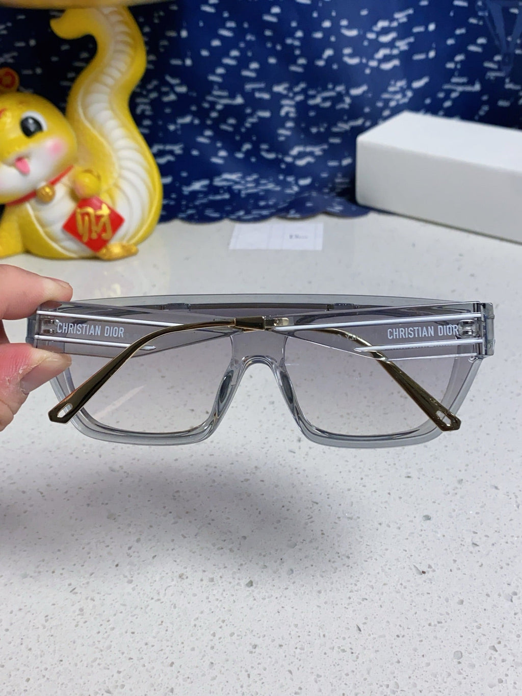 DIOR MONTAIGNE SUNGLASSES CLUB M7U IN GREY CLEAR ACETATE