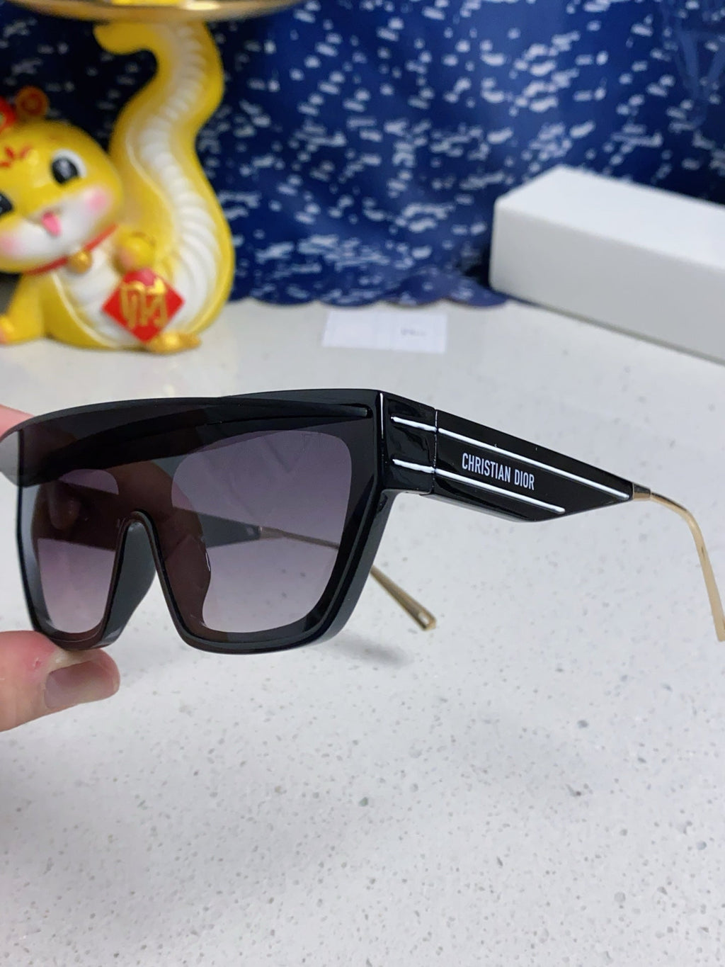DIOR MONTAIGNE SUNGLASSES CLUB M7U IN BLACK ACETATE