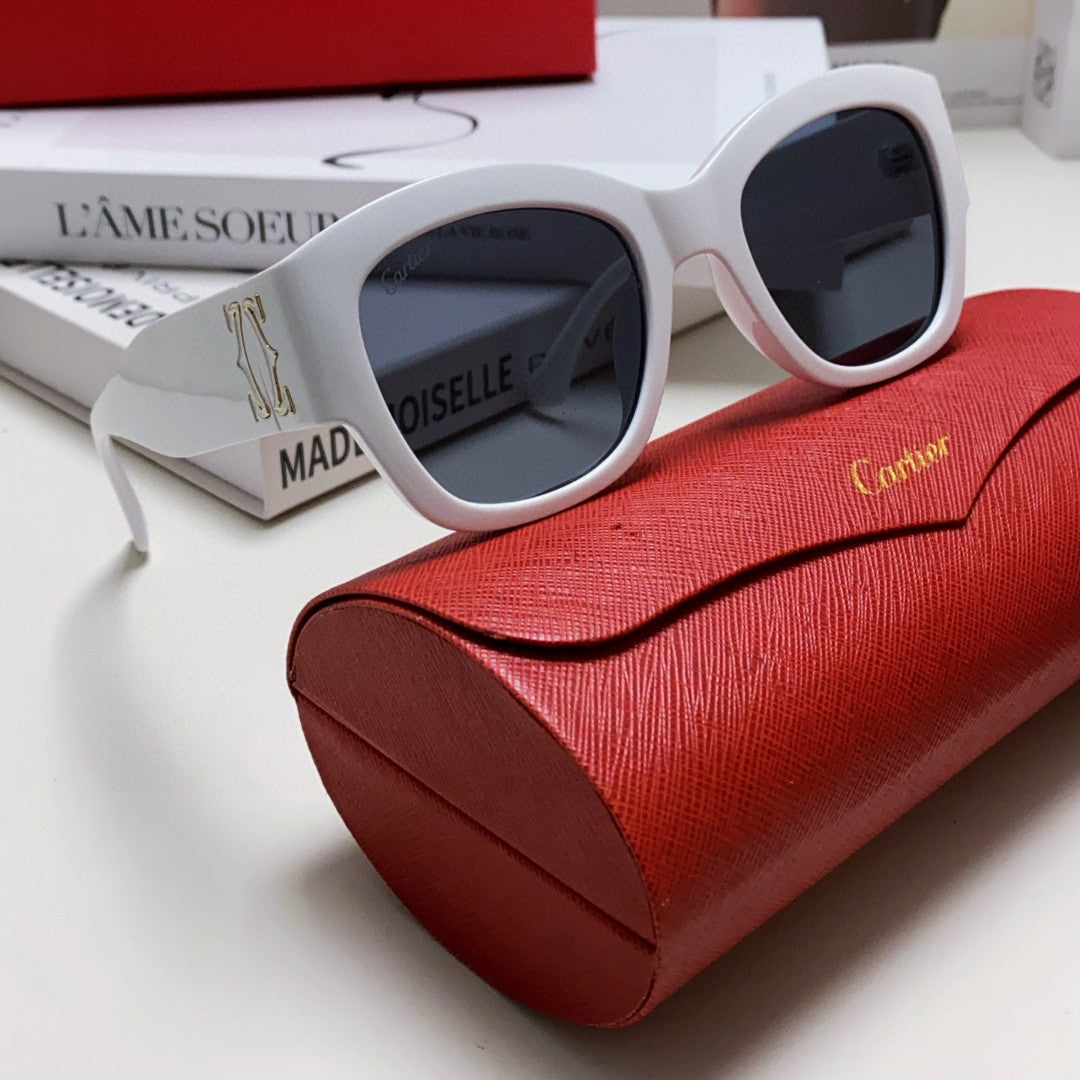 CARTIER CHUNKY SQUARE FRAME SUNGLASSES 533149 IN ACETATE