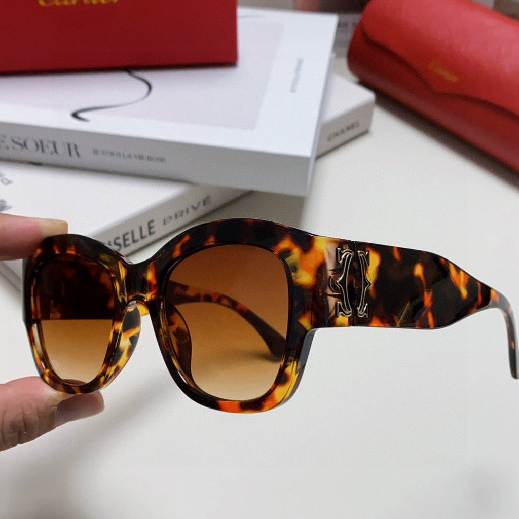 CARTIER CHUNKY SQUARE FRAME SUNGLASSES 533149 IN ACETATE