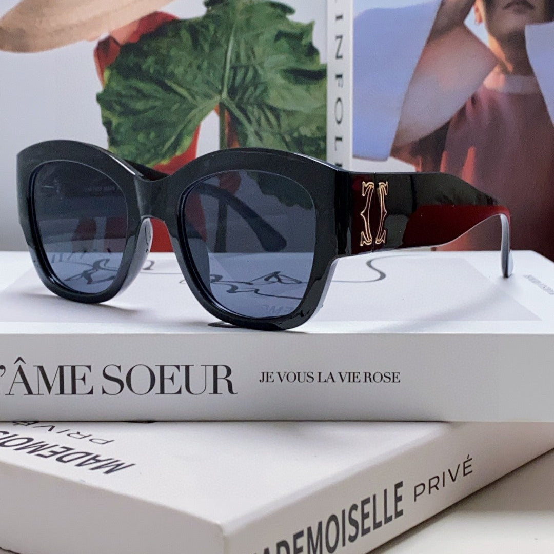 CARTIER CHUNKY SQUARE FRAME SUNGLASSES 533149 IN ACETATE