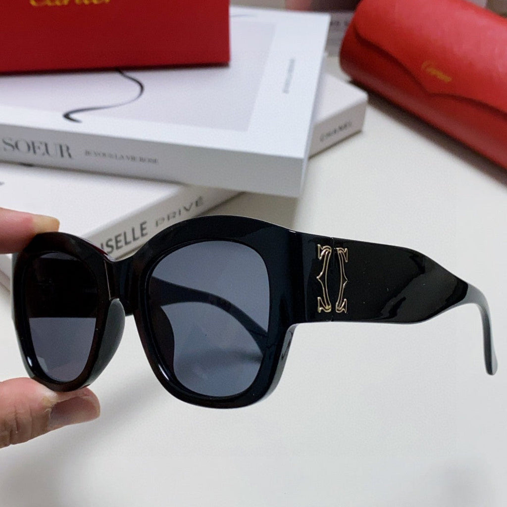 CARTIER CHUNKY SQUARE FRAME SUNGLASSES 533149 IN ACETATE