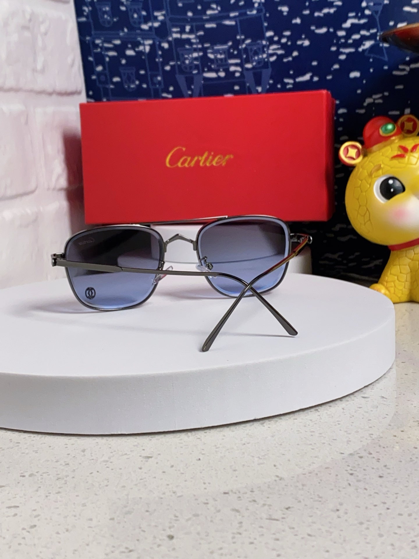 CARTIER PREMIÈRE SQUARE FRAME SUNGLASSES 533240 IN METAL