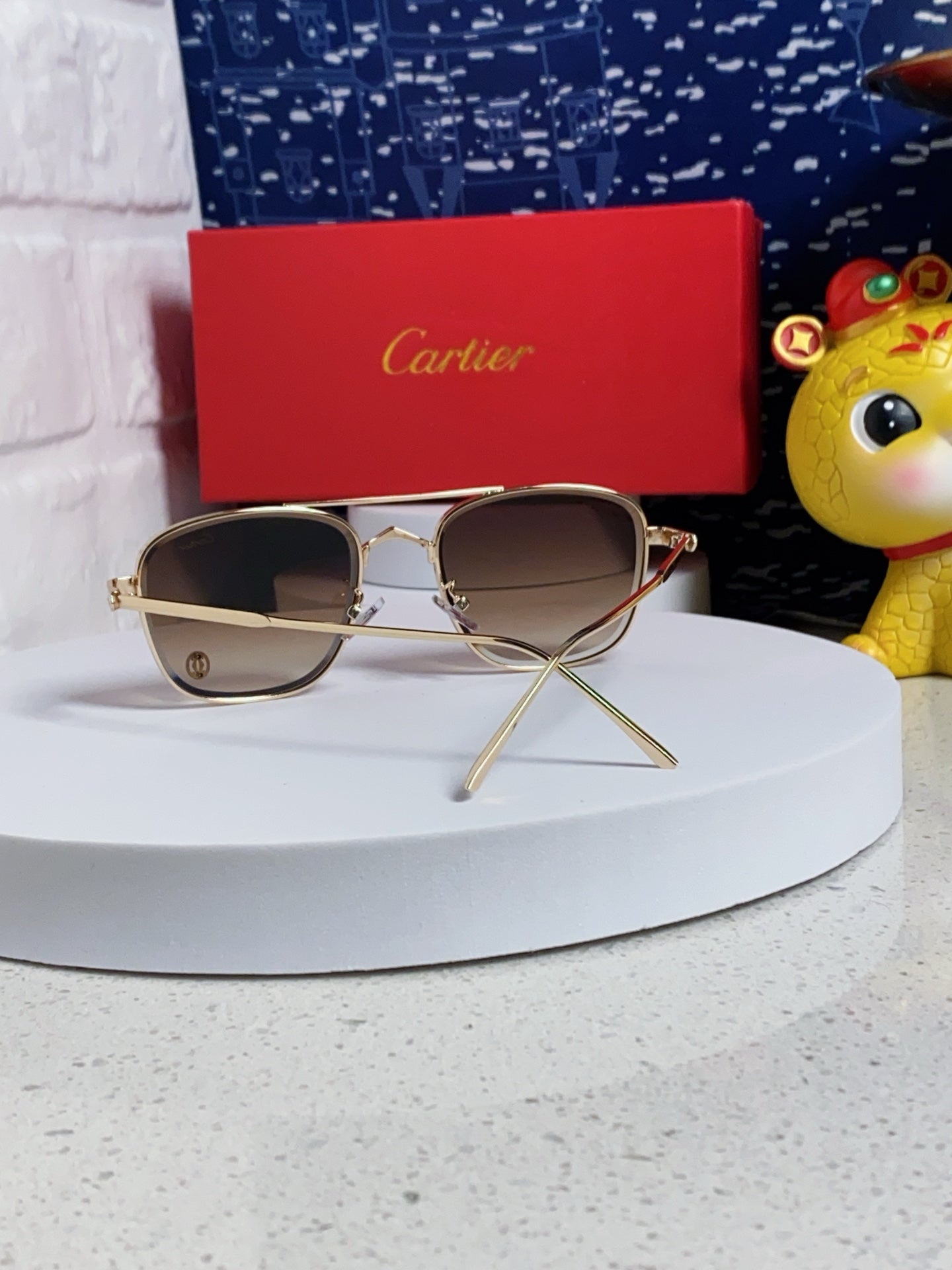 CARTIER PREMIÈRE SQUARE FRAME SUNGLASSES 533240 IN METAL
