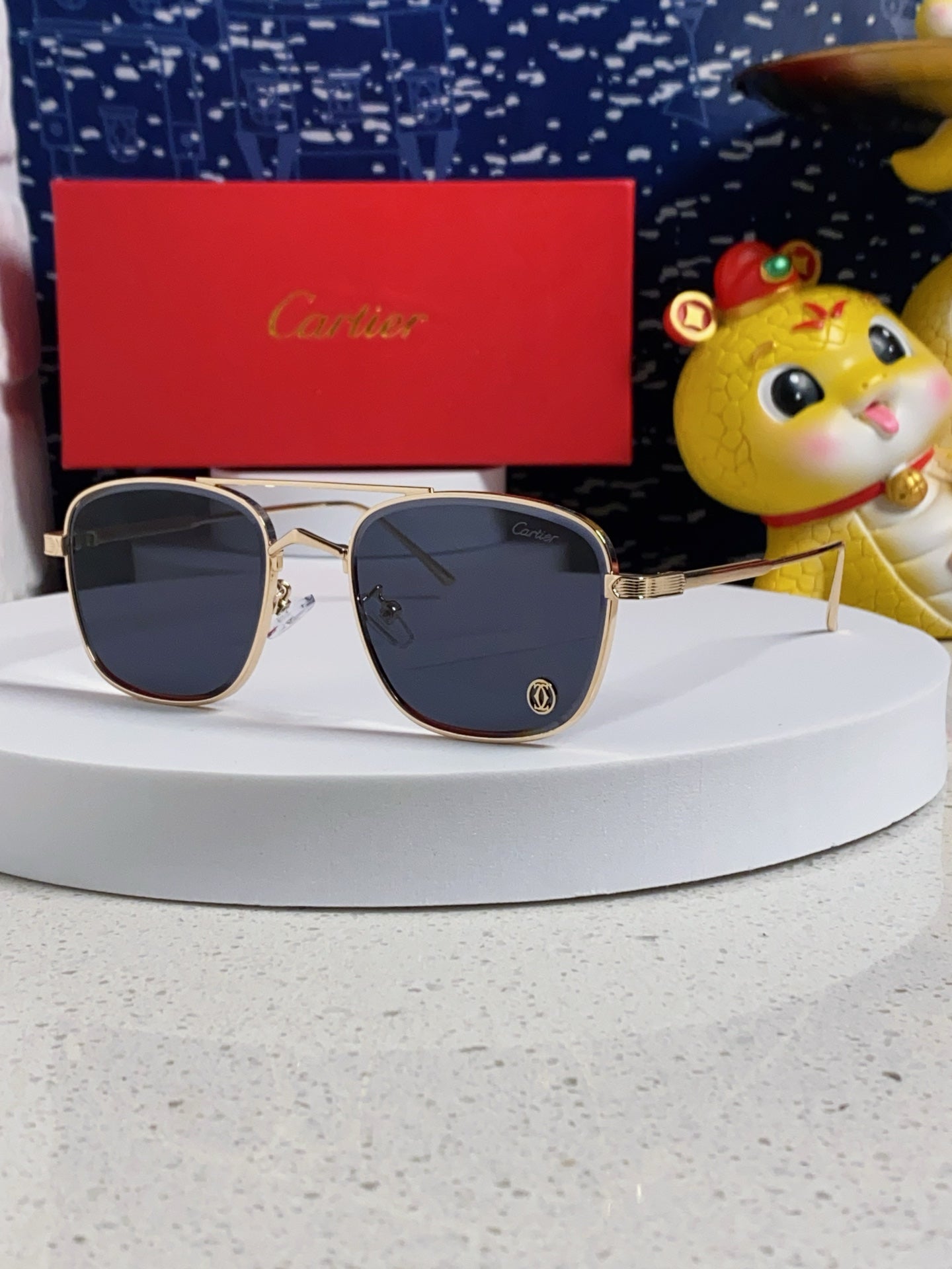 CARTIER PREMIÈRE SQUARE FRAME SUNGLASSES 533240 IN METAL