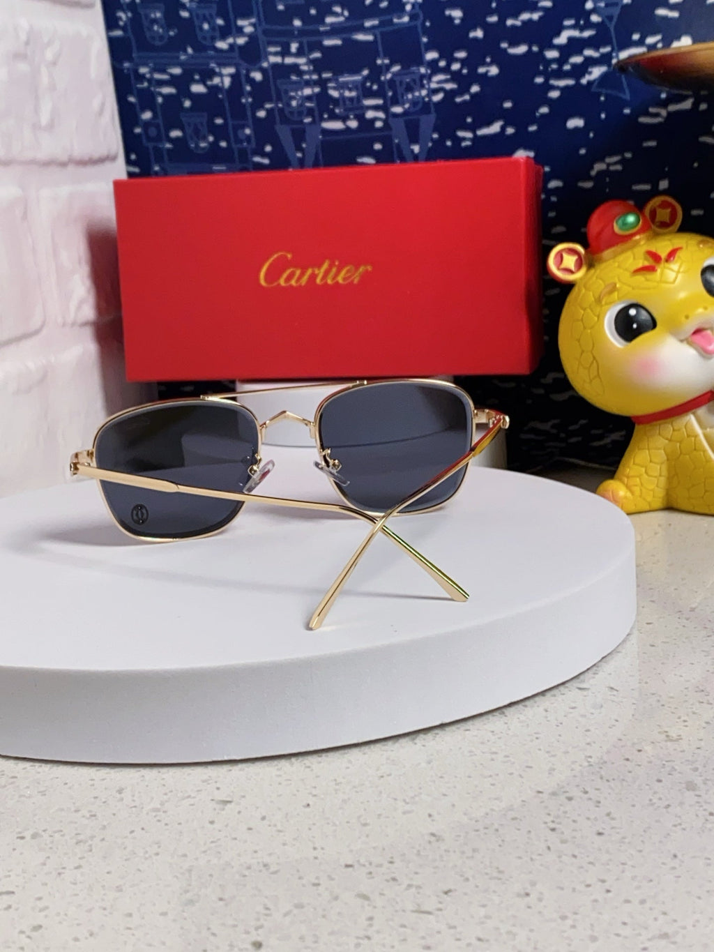 CARTIER PREMIÈRE SQUARE FRAME SUNGLASSES 533240 IN METAL