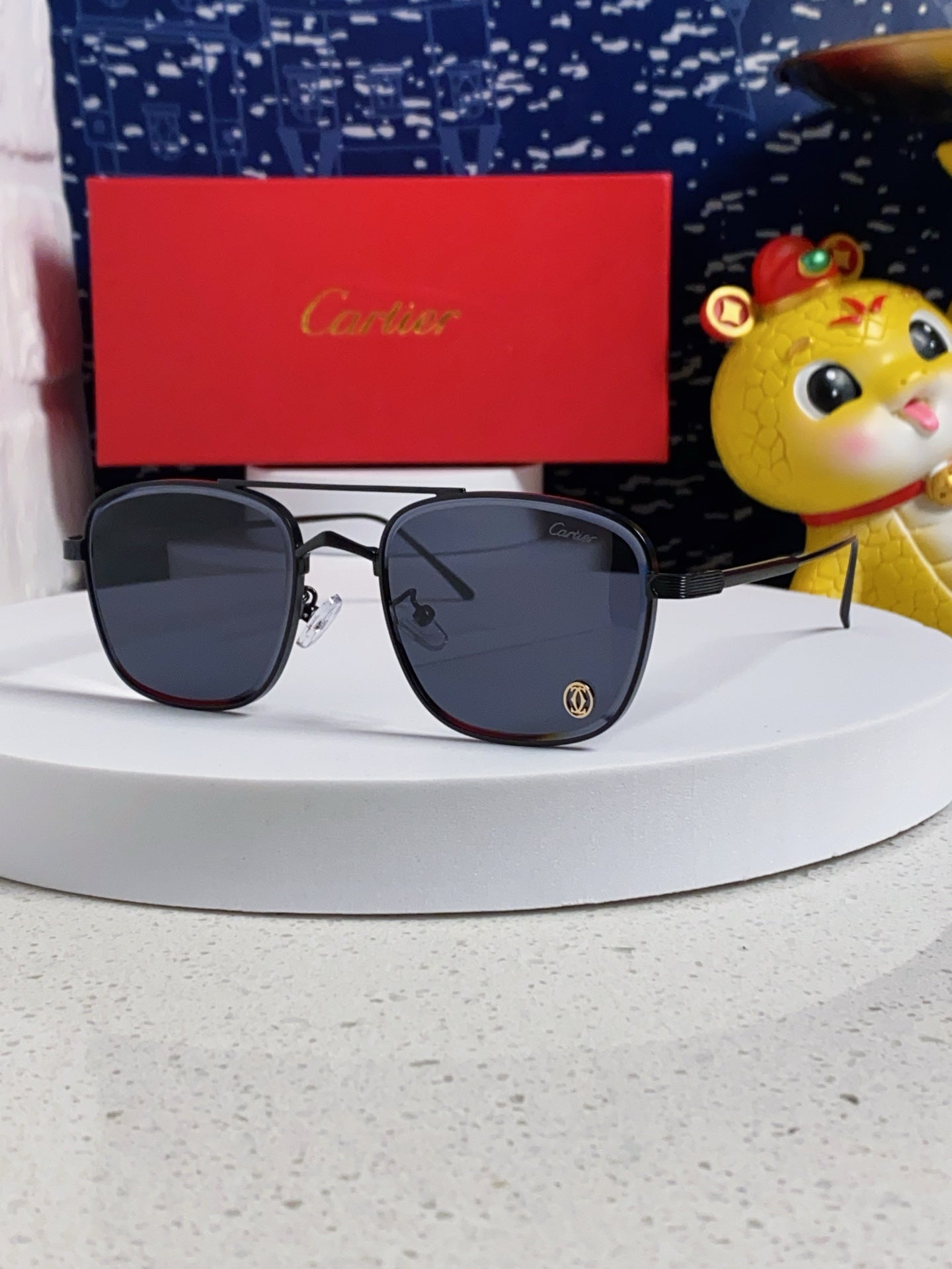 CARTIER PREMIÈRE SQUARE FRAME SUNGLASSES 533240 IN METAL