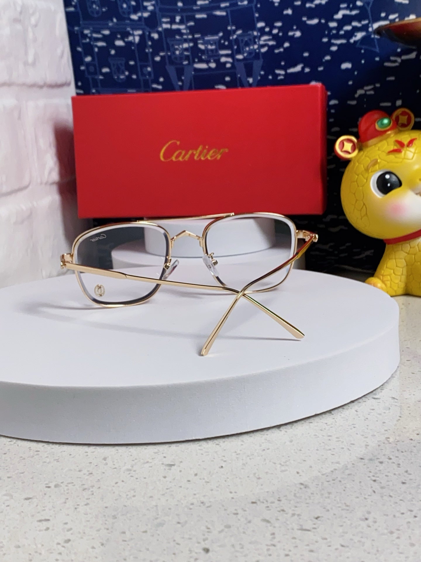 CARTIER PREMIÈRE SQUARE FRAME SUNGLASSES 533240 IN METAL