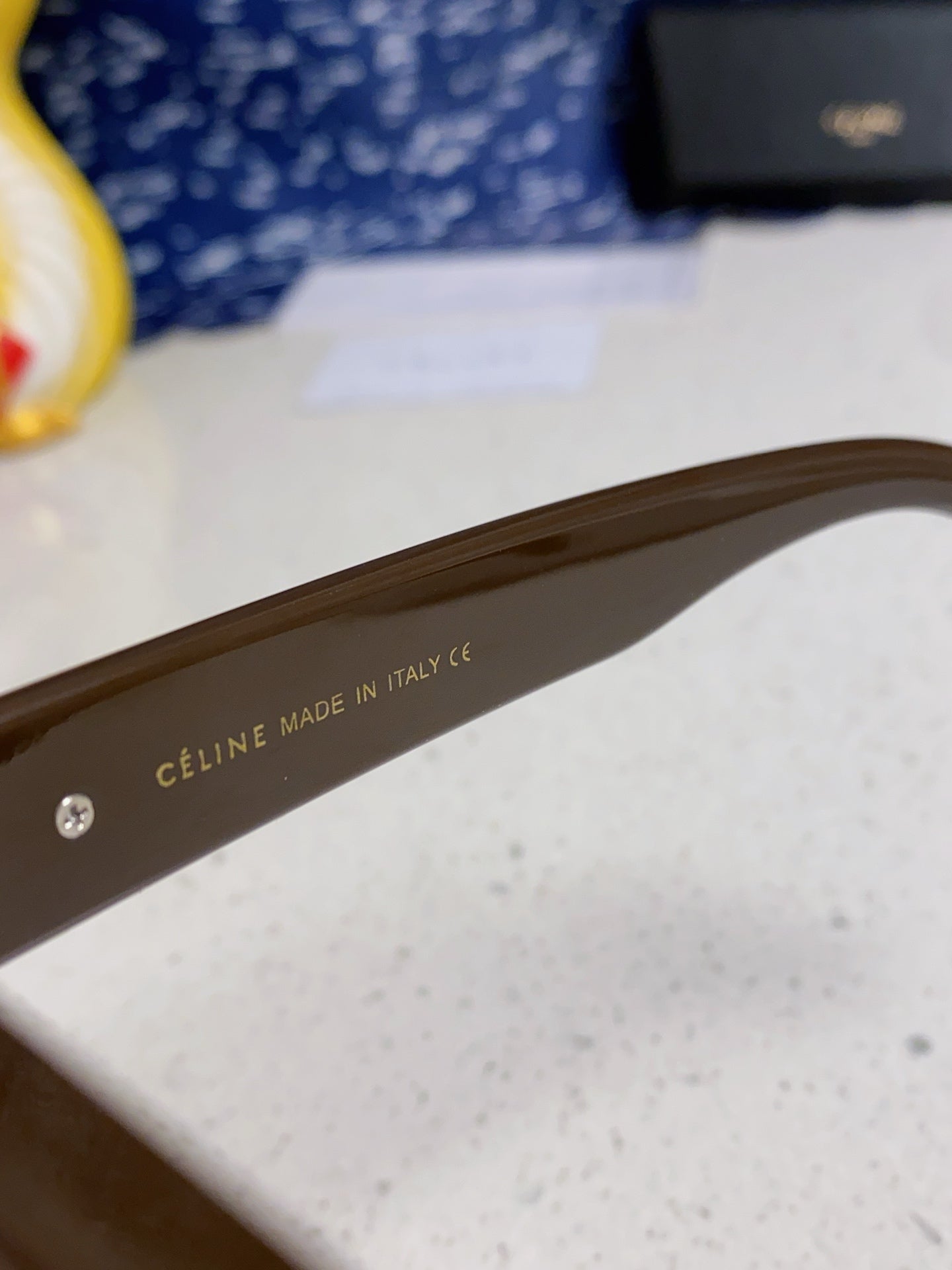 CELINE TRIOMPHE SUNGLASSES 533219 IN CARAMEL ACETATE