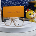 LOUIS VUITTON CAT EYE SUNGLASSES 570277 IN LIGHT BROWN CLEAR ACETATE EMBOSSED LOGO