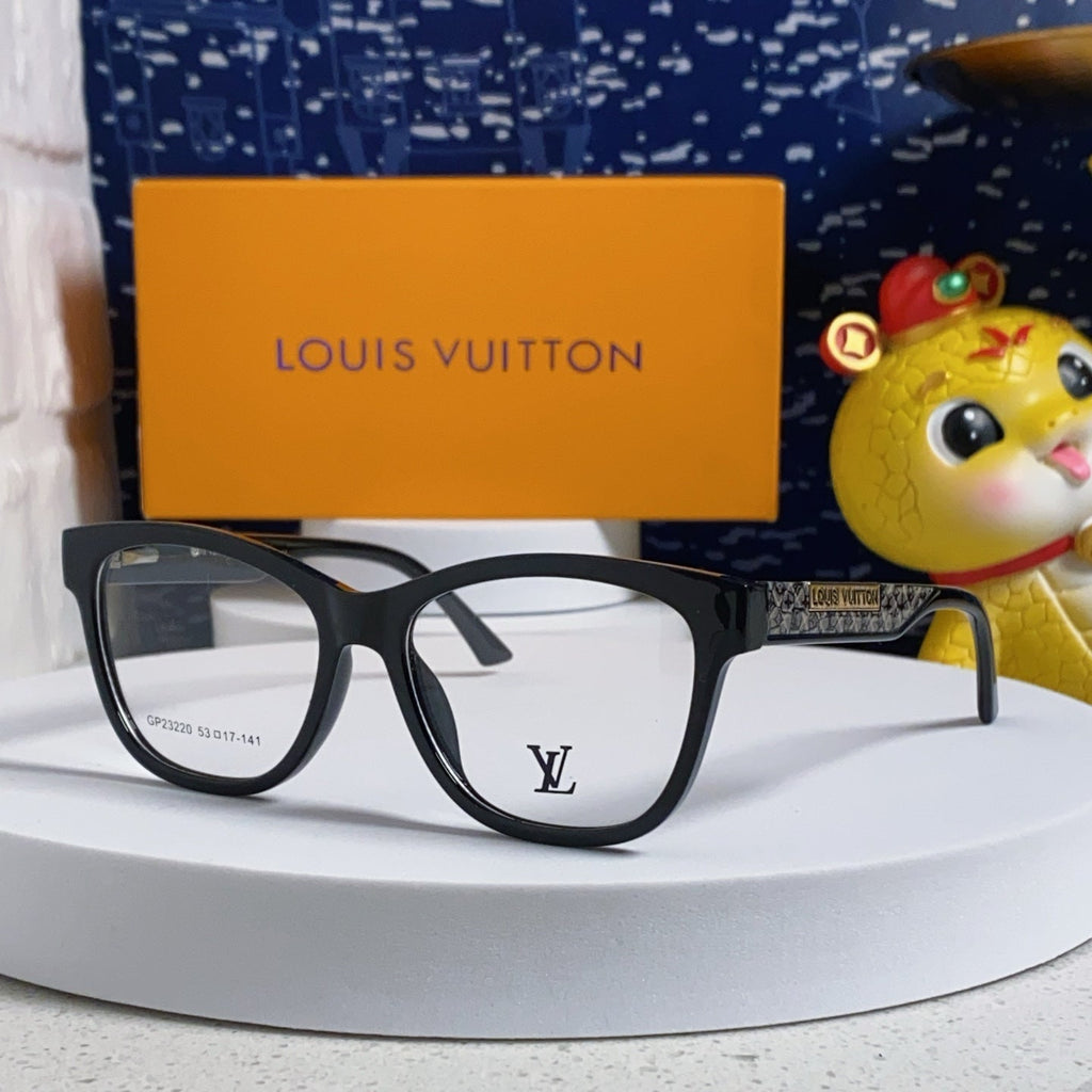 LOUIS VUITTON CAT EYE SUNGLASSES 570280 IN BLACK ACETATE EMBOSSED LOGO