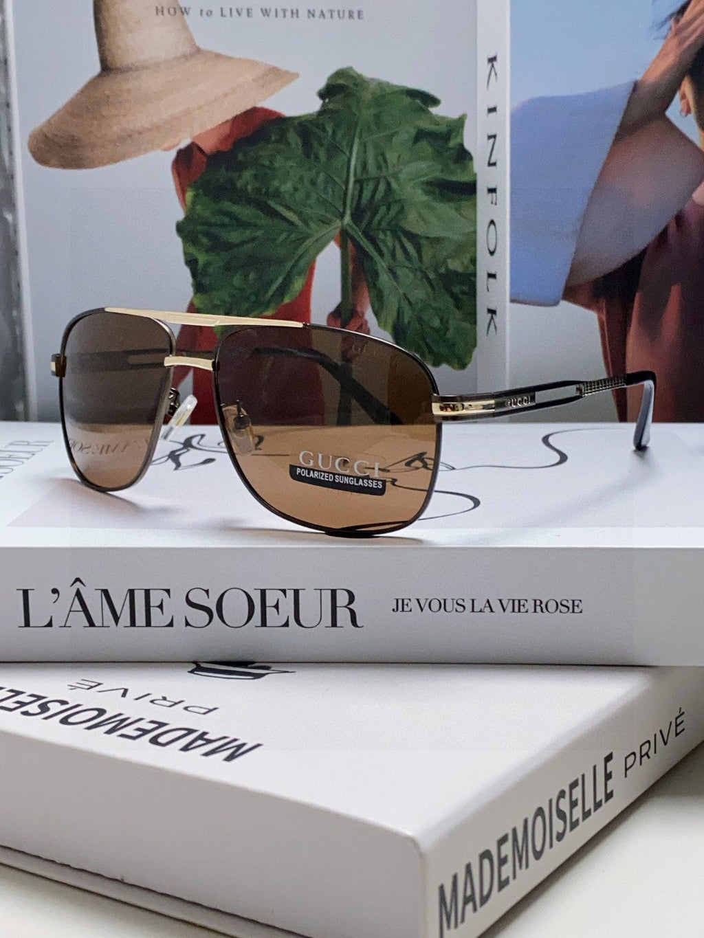 GUCCI NAVIGATOR FRAME SUNGLASSES 570256 IN METAL