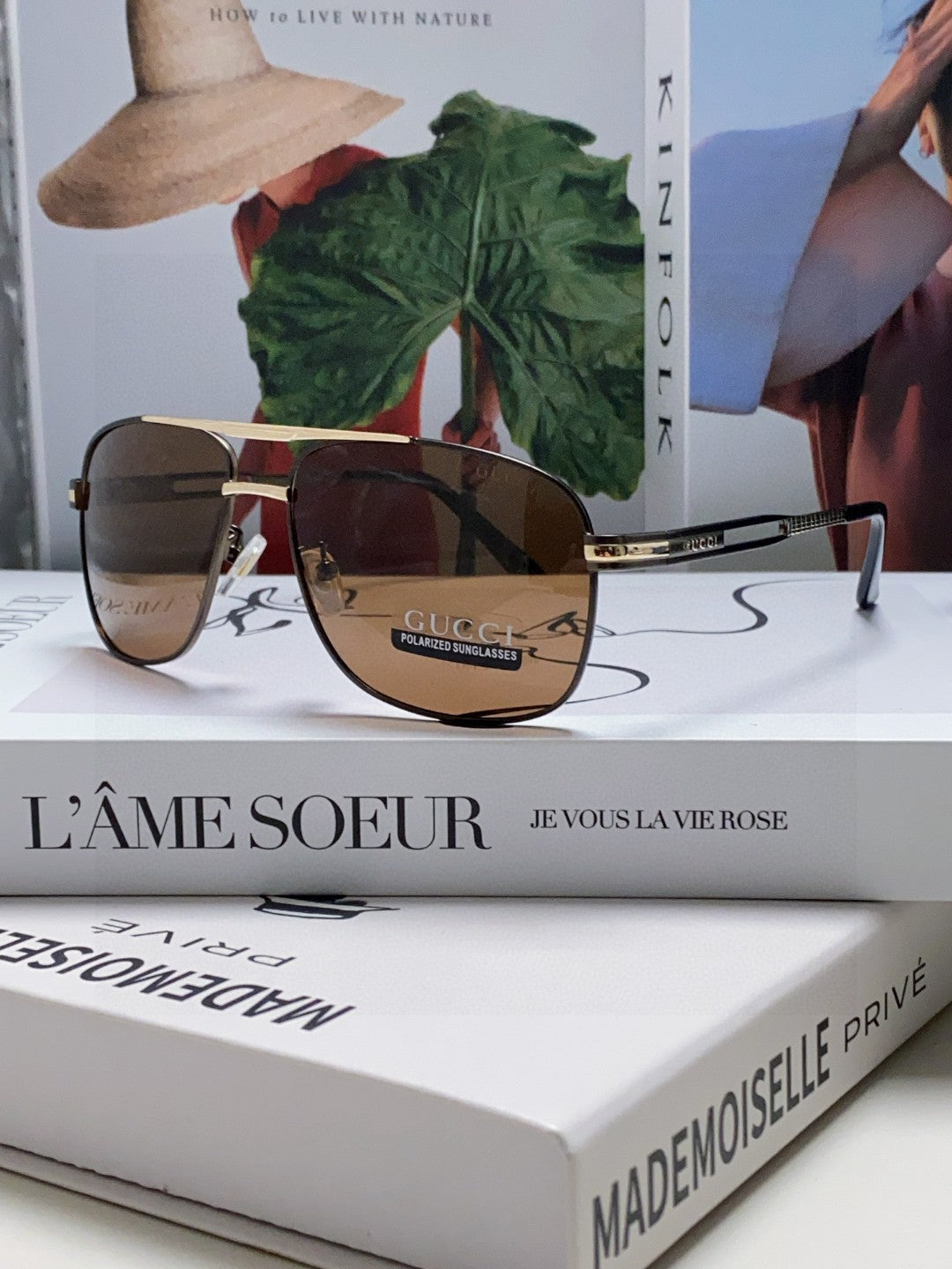 GUCCI NAVIGATOR FRAME SUNGLASSES 570256 IN METAL