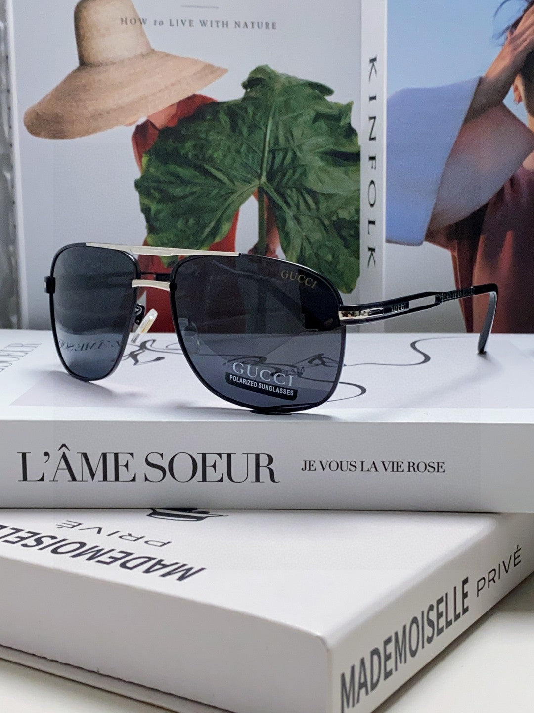 GUCCI NAVIGATOR FRAME SUNGLASSES 570256 IN METAL