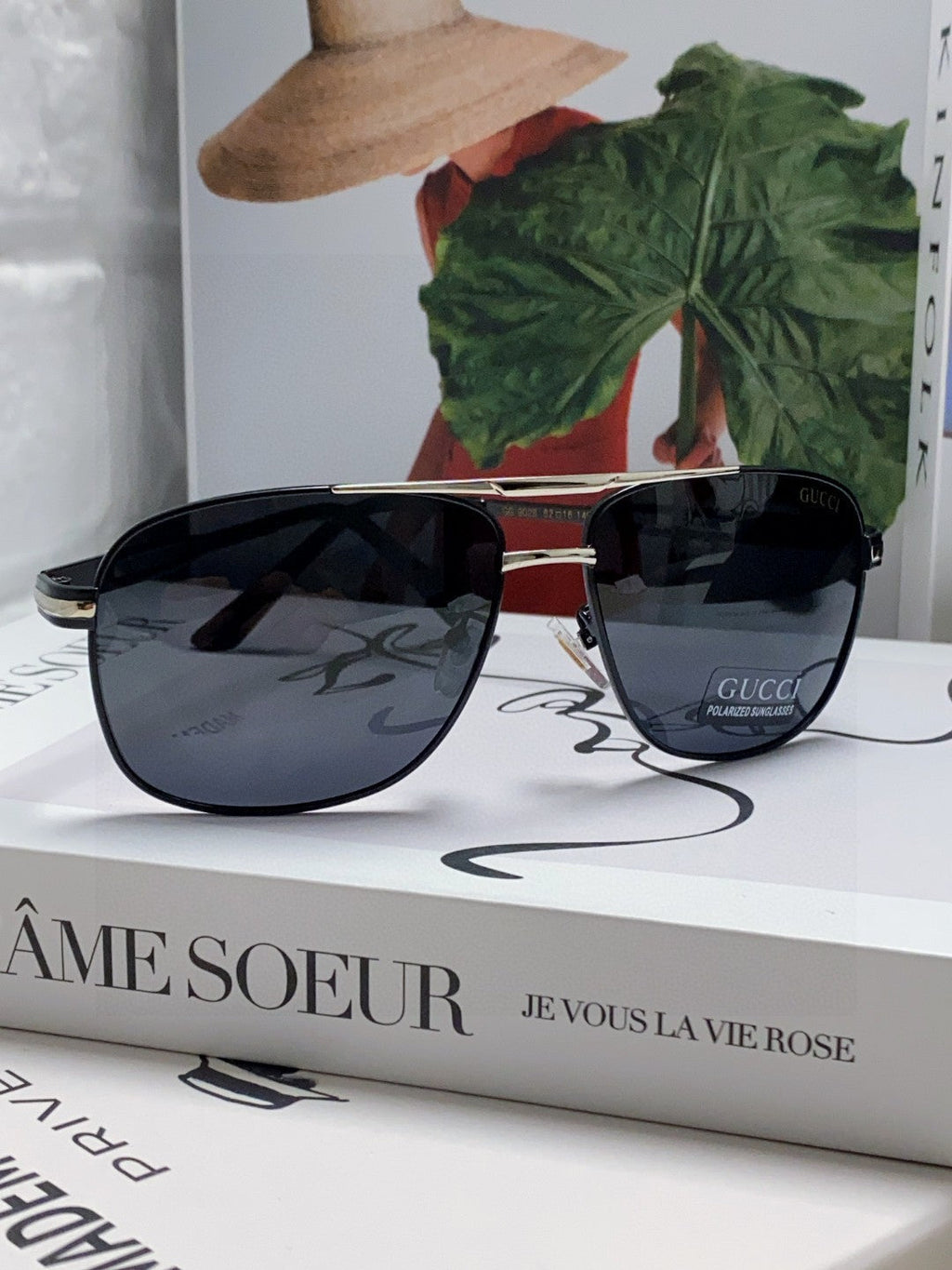 GUCCI NAVIGATOR FRAME SUNGLASSES 570256 IN METAL