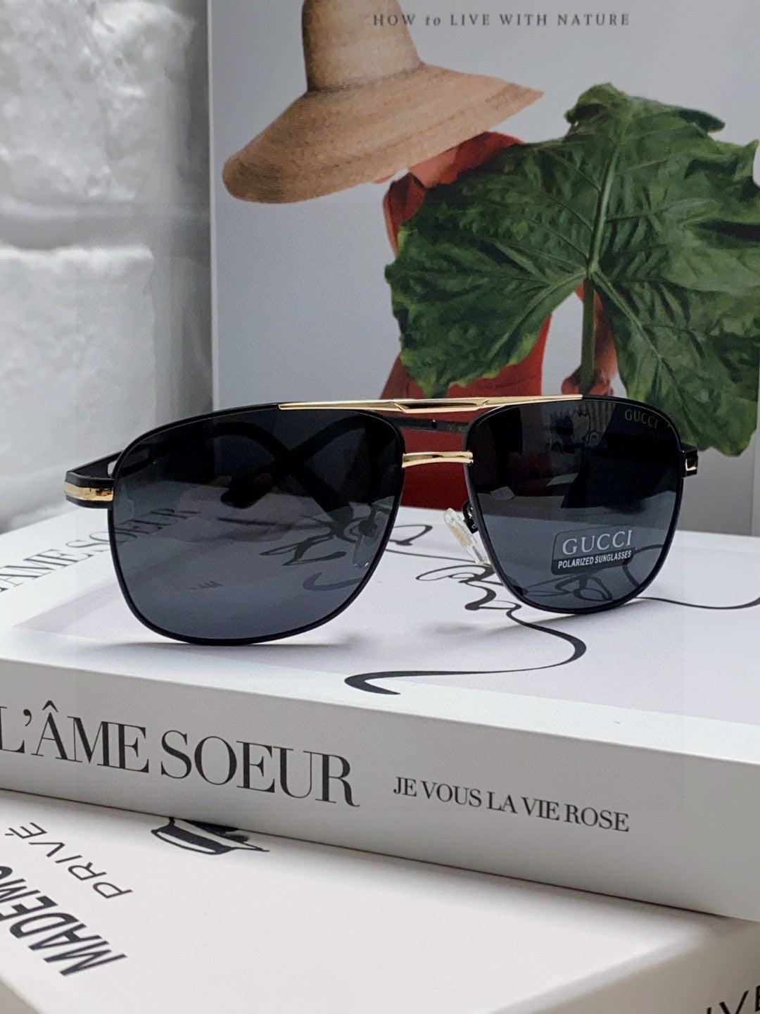 GUCCI NAVIGATOR FRAME SUNGLASSES 570256 IN METAL