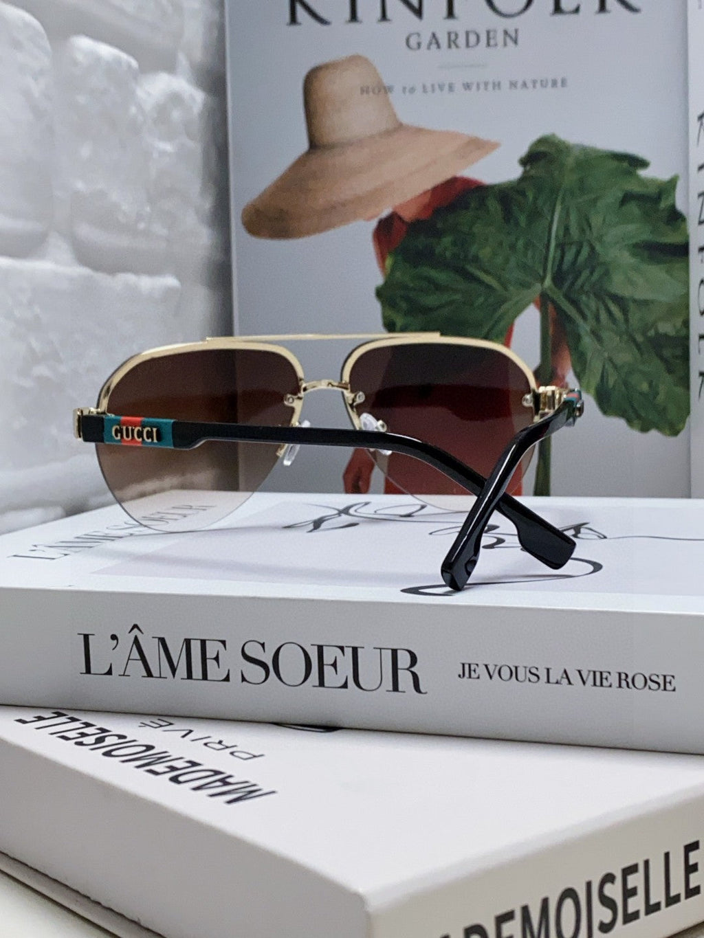 GUCCI AVIATOR FRAME SUNGLASSES 570223 IN METAL