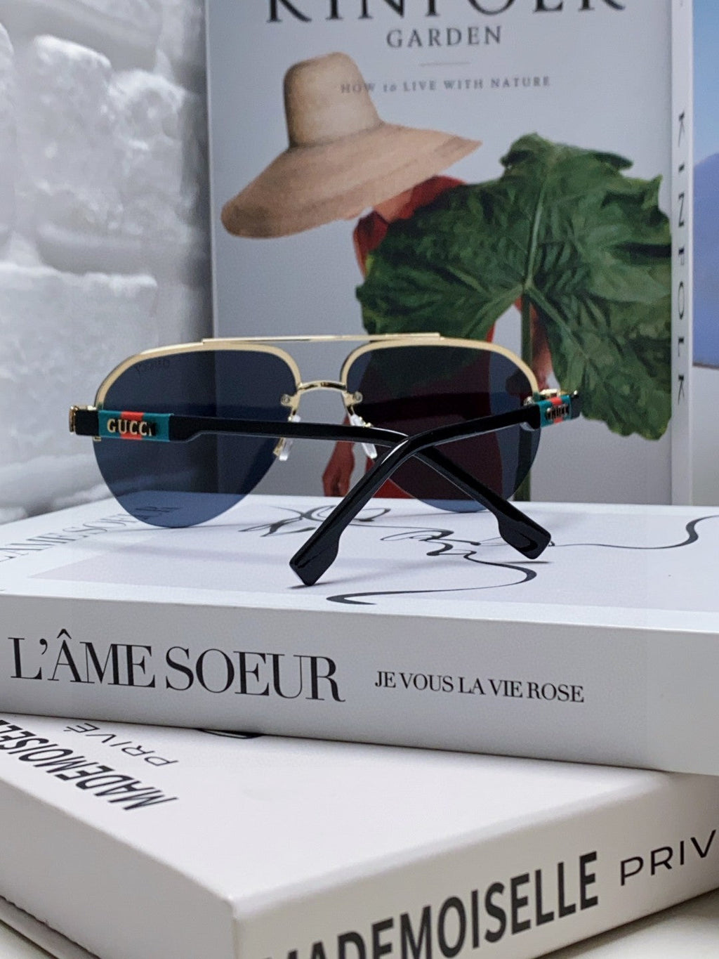 GUCCI AVIATOR FRAME SUNGLASSES 570223 IN METAL