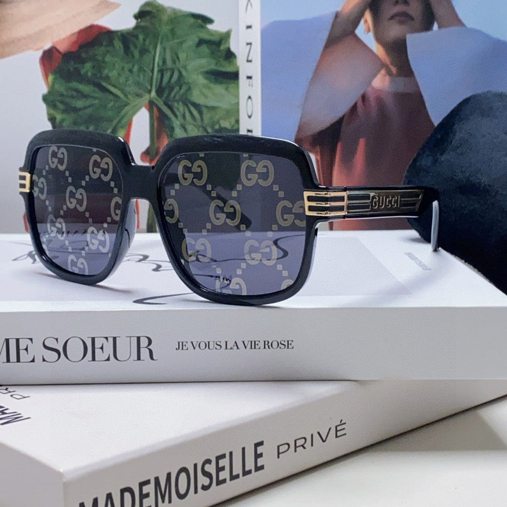GUCCI SQUARE FRAME SUNGLASSES 570231 IN ACETATE AND METAL