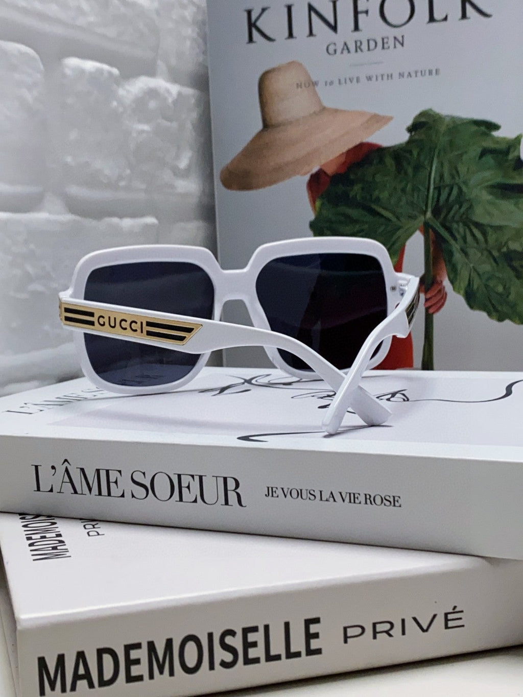 GUCCI SQUARE FRAME SUNGLASSES 570231 IN ACETATE AND METAL