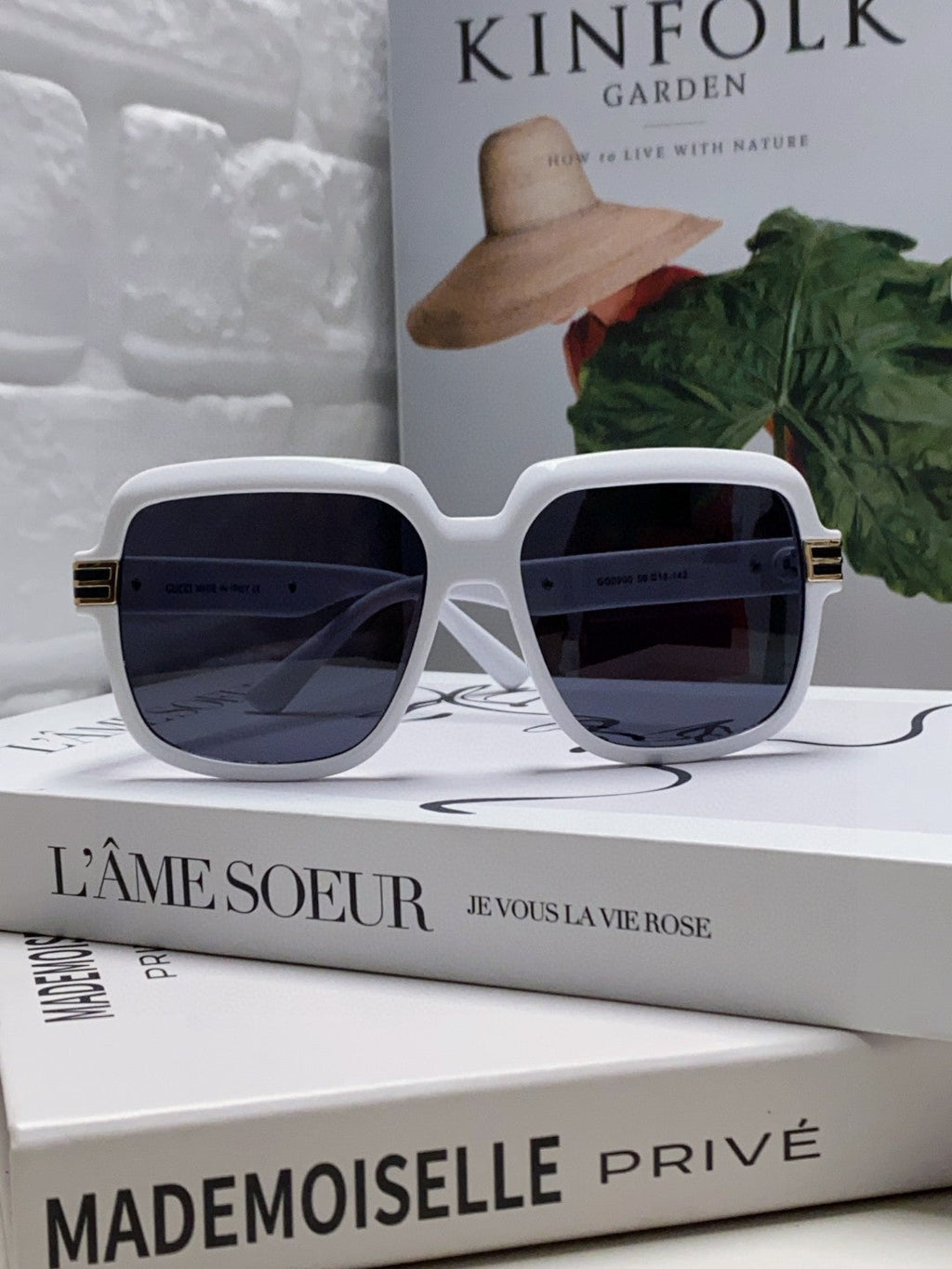 GUCCI SQUARE FRAME SUNGLASSES 570231 IN ACETATE AND METAL