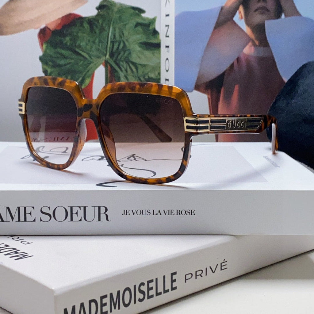 GUCCI SQUARE FRAME SUNGLASSES 570231 IN ACETATE AND METAL