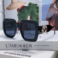 GUCCI SQUARE FRAME SUNGLASSES GG0178S IN ACETATE EMBOSSED LOGO