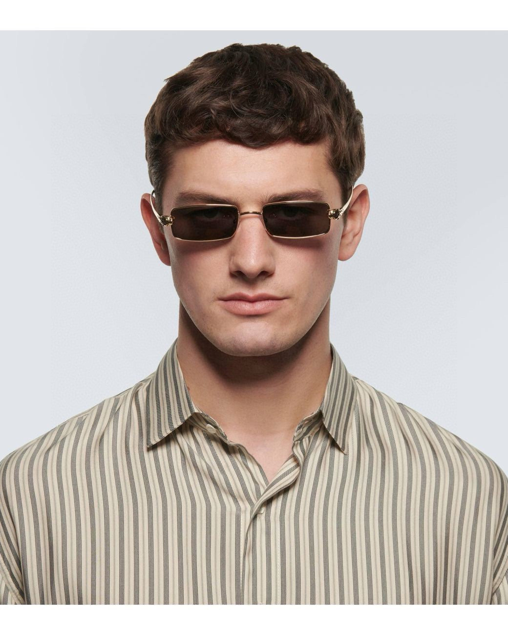 CARTIER PANTHÈRE RECTANGULAR FRAME SUNGLASSES CT0473S IN METAL