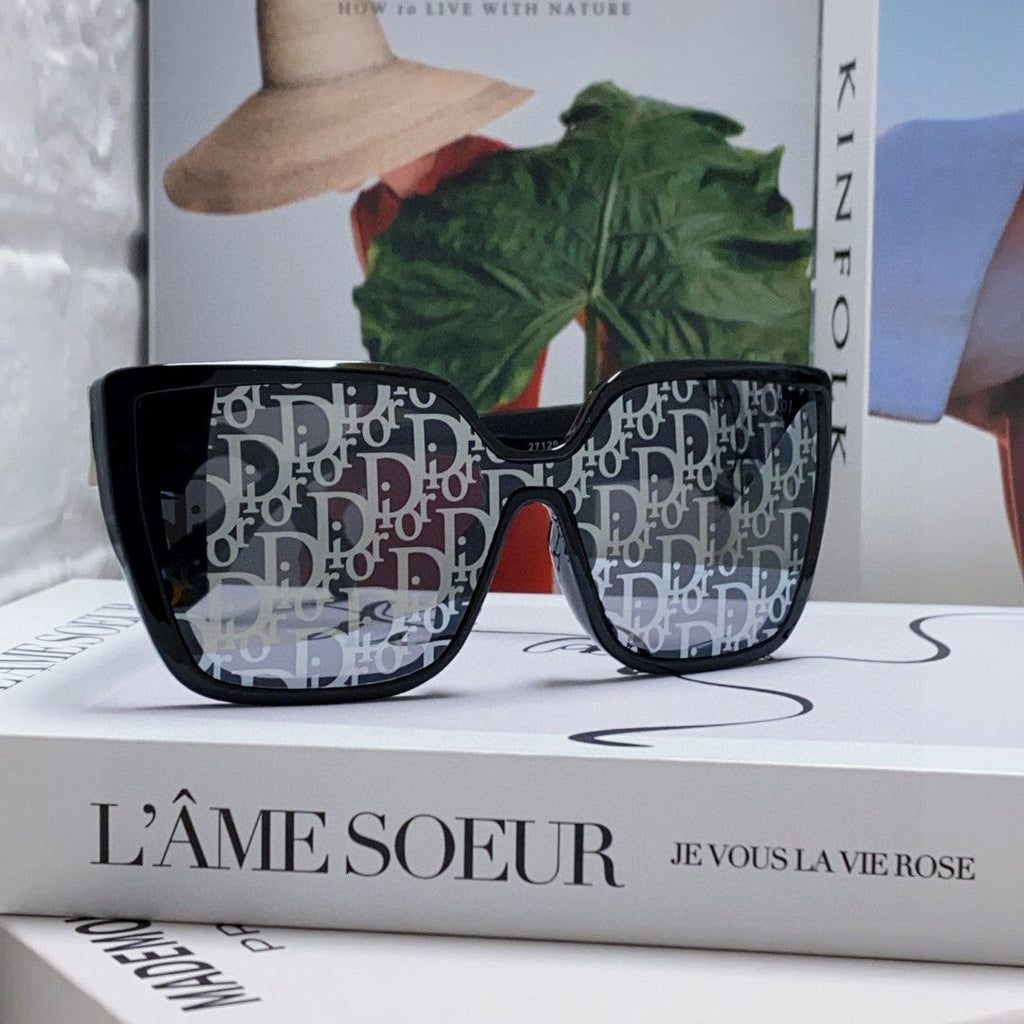DIOR LADY 95.22 S2F SUNGLASSES 571583 IN BLACK ACETATE OBLIQUE MASK