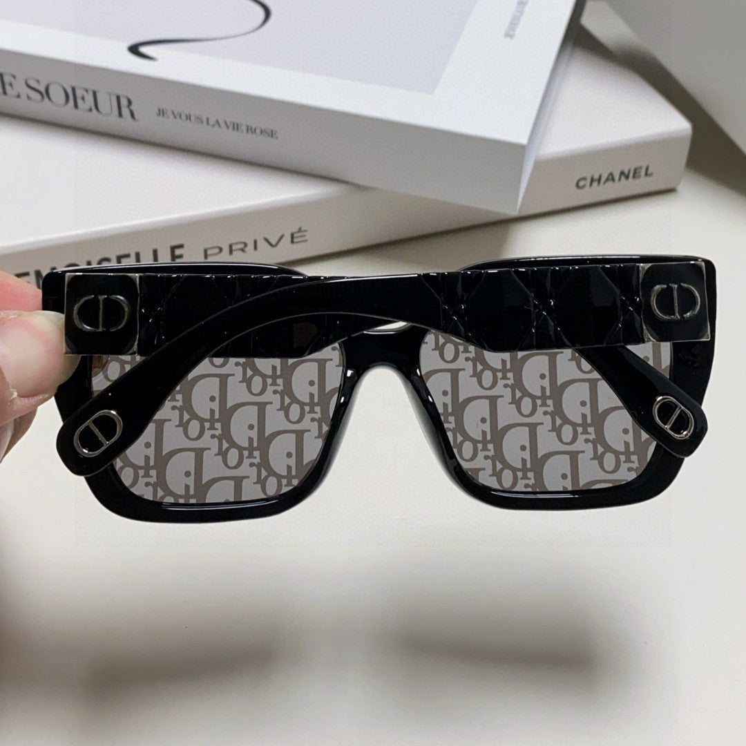 DIOR LADY 95.22 S2F SUNGLASSES 571583 IN BLACK ACETATE OBLIQUE MASK
