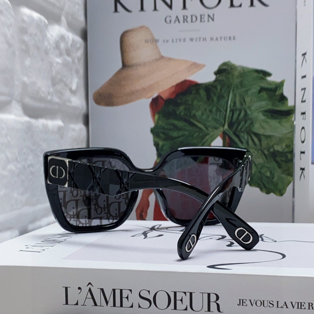 DIOR LADY 95.22 S2F SUNGLASSES 571583 IN BLACK ACETATE OBLIQUE MASK