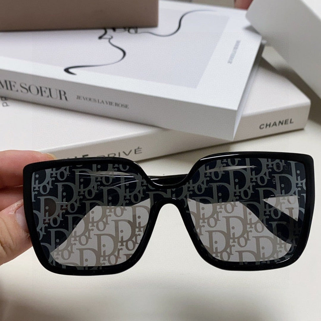 DIOR LADY 95.22 S2F SUNGLASSES 571583 IN BLACK ACETATE OBLIQUE MASK
