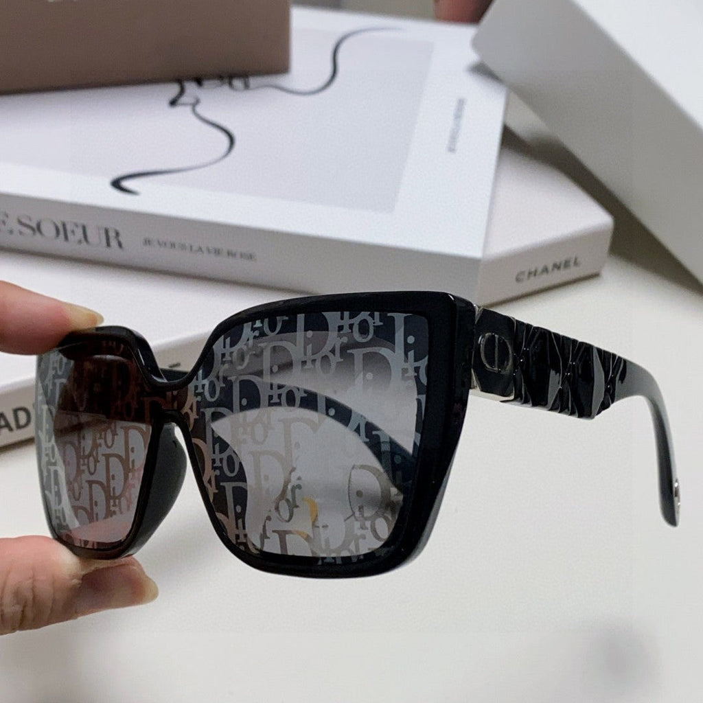 DIOR LADY 95.22 S2F SUNGLASSES 571583 IN BLACK ACETATE OBLIQUE MASK