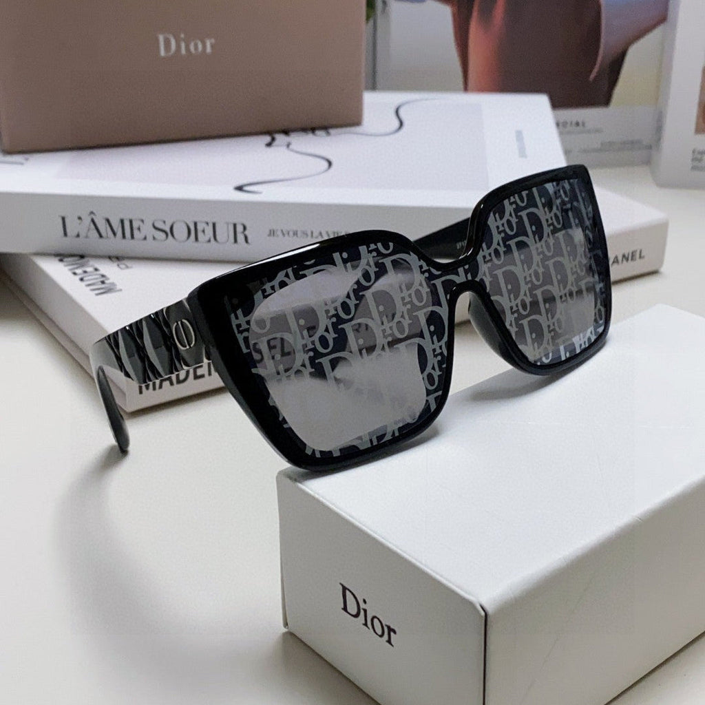 DIOR LADY 95.22 S2F SUNGLASSES 571583 IN BLACK ACETATE OBLIQUE MASK