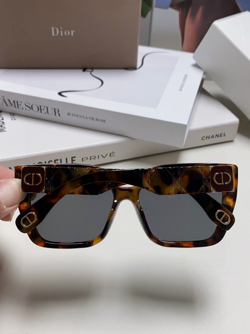 DIOR LADY 95.22 S2F SUNGLASSES 571585 IN HAVANA ACETATE GREY LENSES