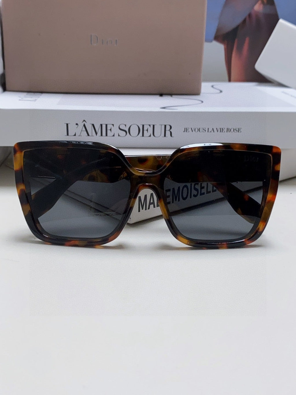 DIOR LADY 95.22 S2F SUNGLASSES 571585 IN HAVANA ACETATE GREY LENSES