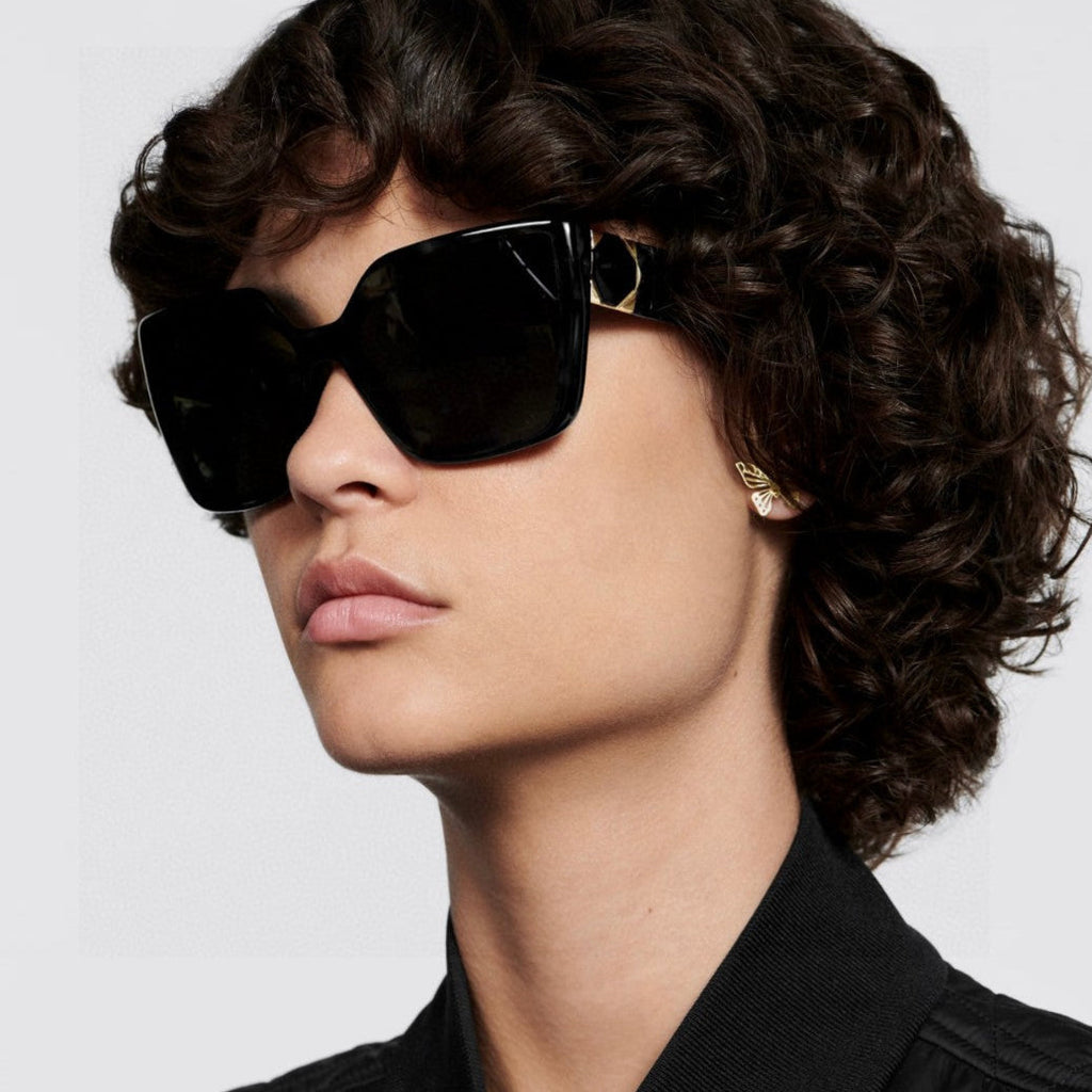 DIOR LADY 95.22 S2F SUNGLASSES 571586 IN BLACK ACETATE GREY SMOKE