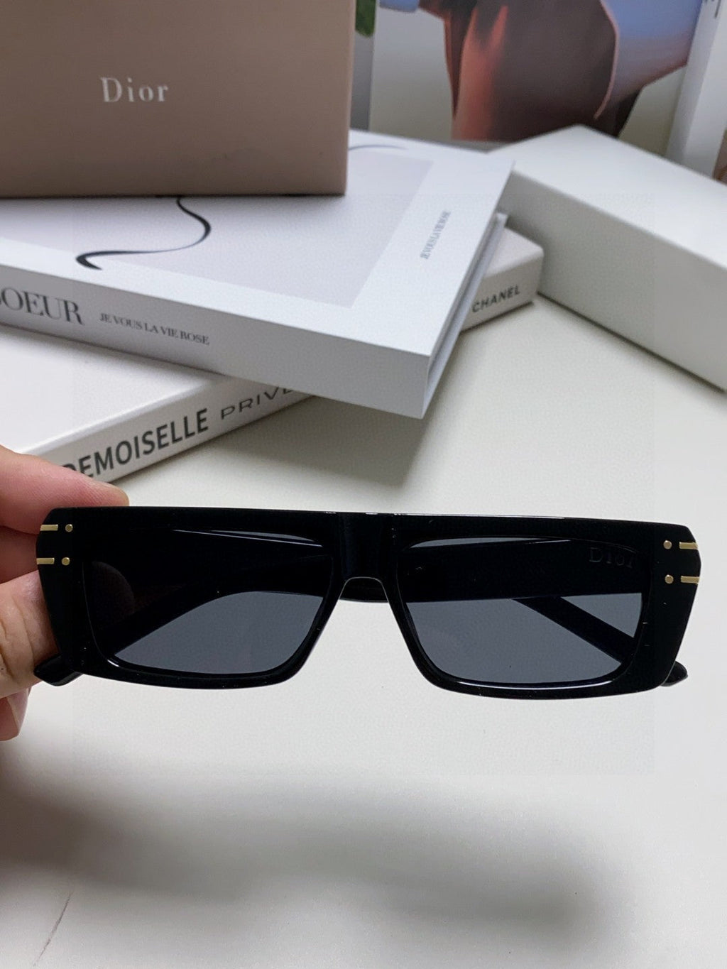 DIOR SIGNATURE SUNGLASSES 571588 IN BLACK ACETATE