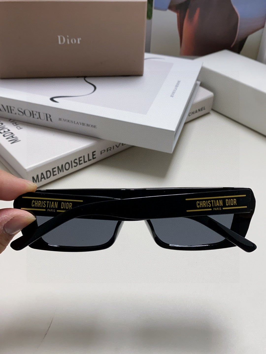 DIOR SIGNATURE SUNGLASSES 571588 IN BLACK ACETATE