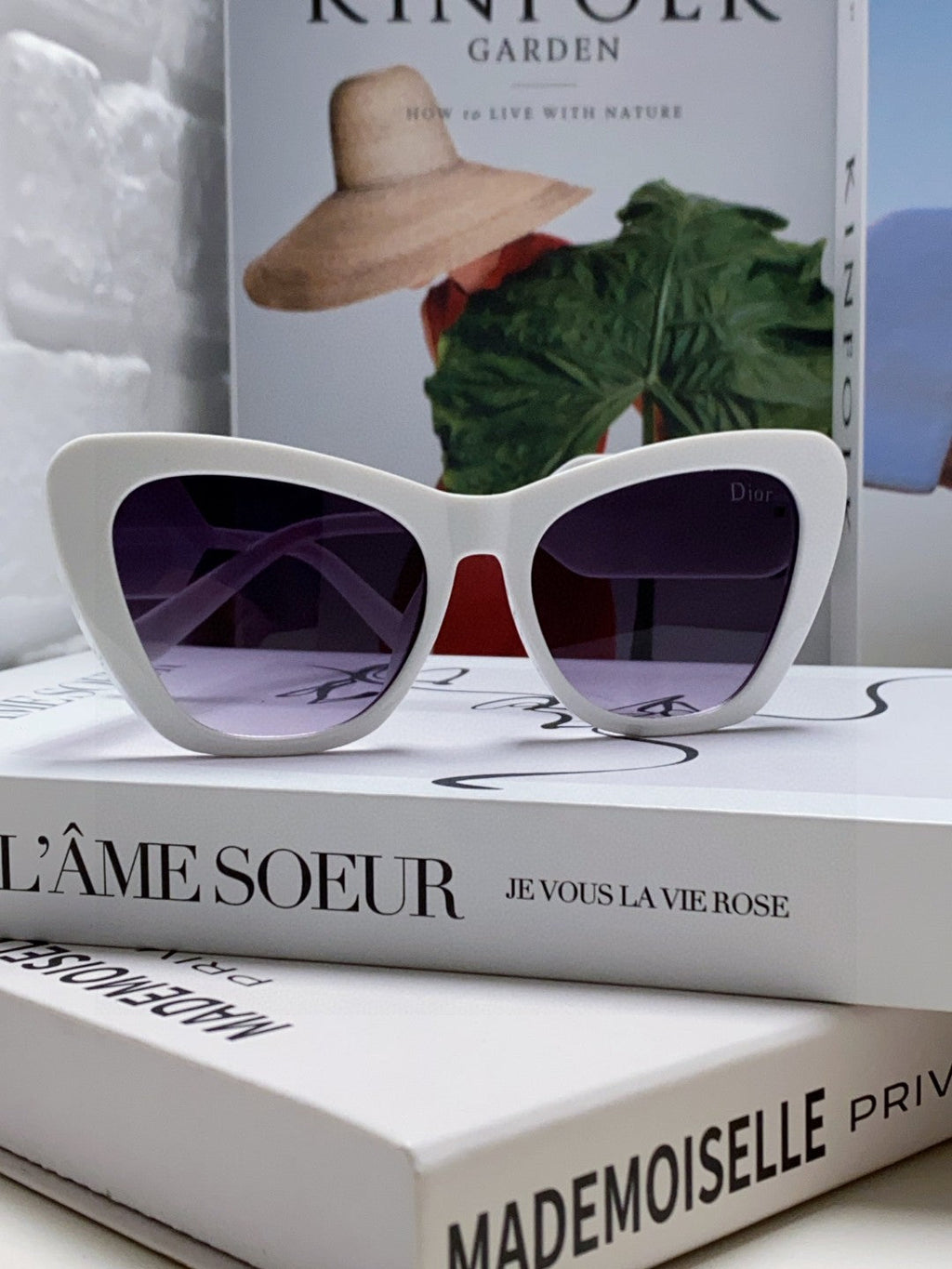 DIOR BOBBY B1U SUNGLASSES 571589 IN WHITE ACETATE GREY SMOKE LENSES