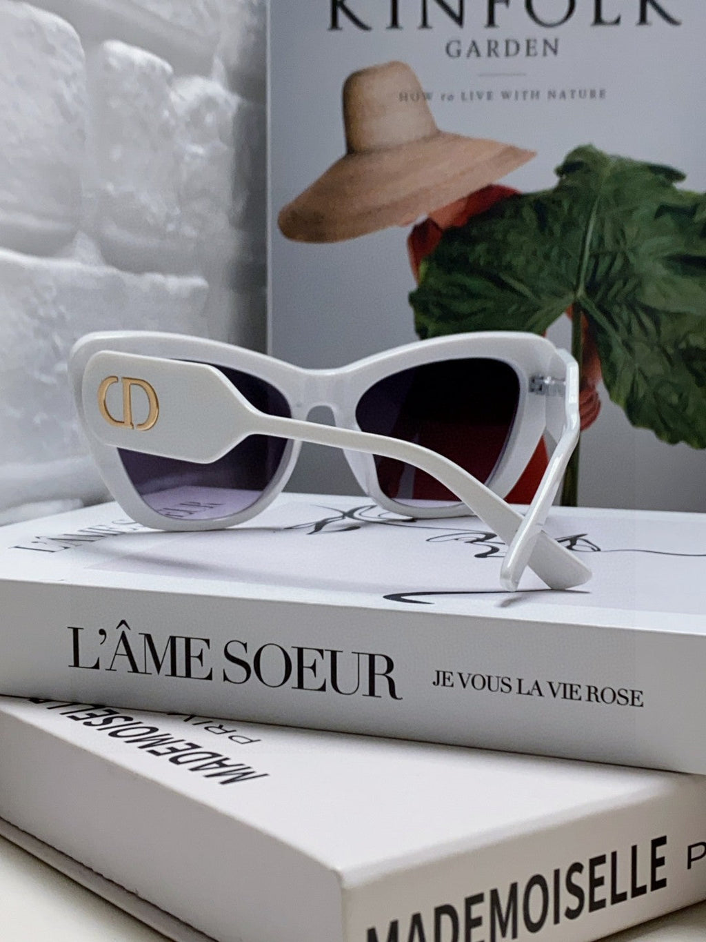 DIOR BOBBY B1U SUNGLASSES 571589 IN WHITE ACETATE GREY SMOKE LENSES