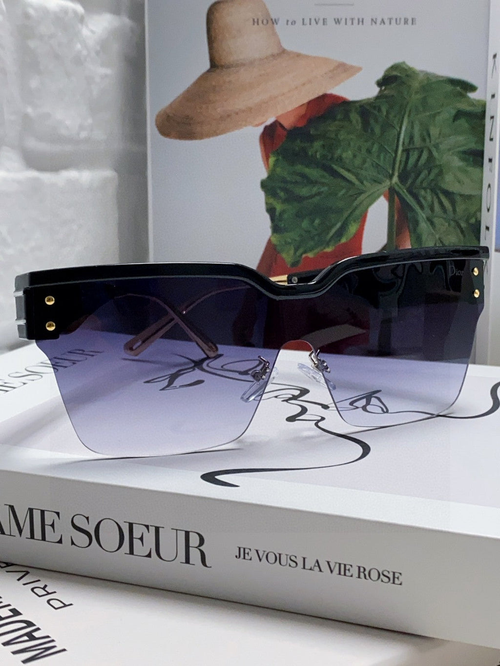 DIOR OBLIQUE SUNGLASSES 571601 IN BLACK METAL