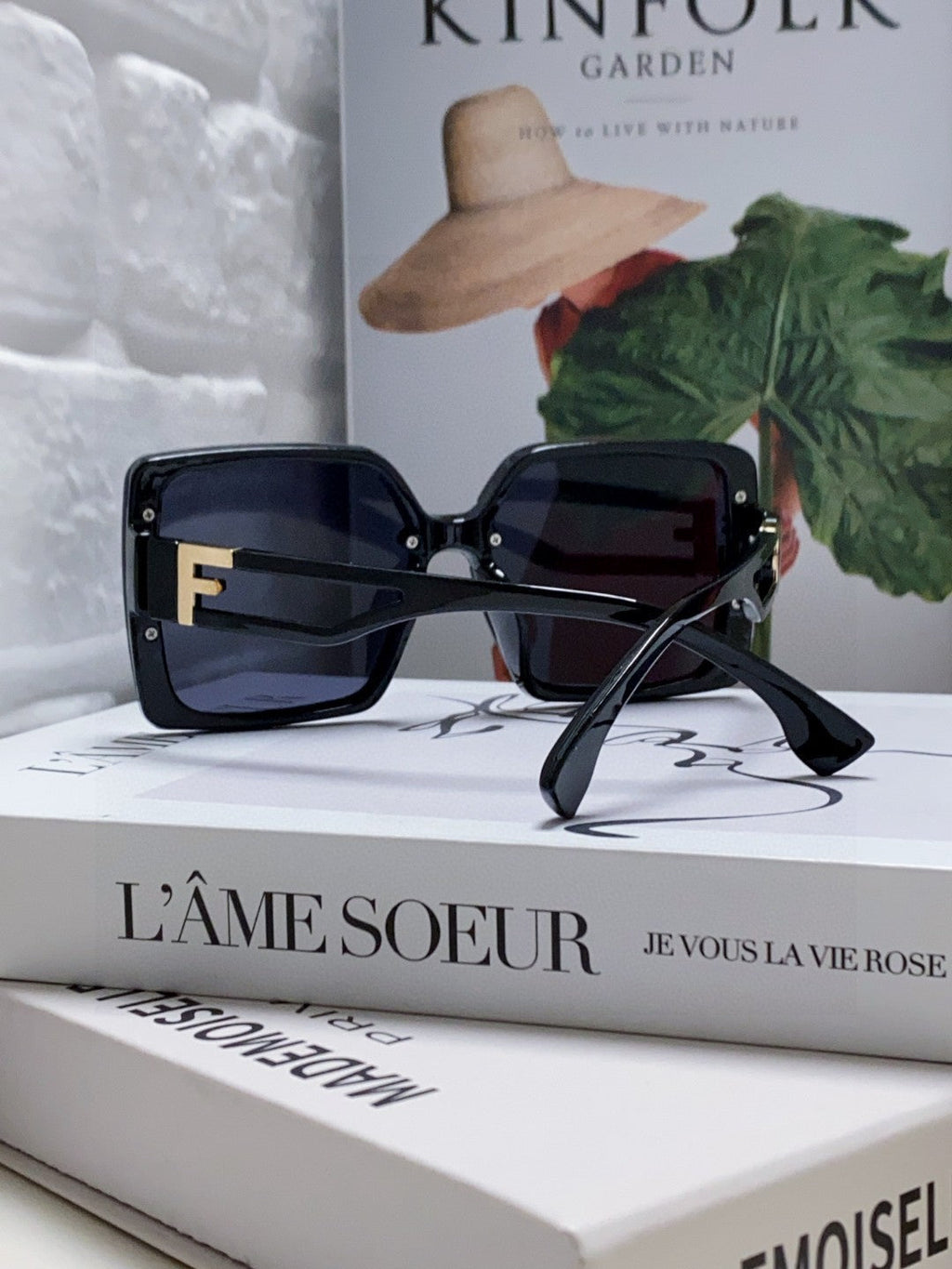 FENDI FF DIAMONDS SQUARE FRAME SUNGLASSES 575802 IN ACETATE